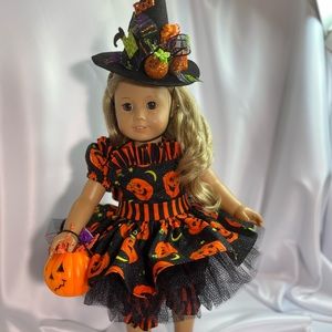 custom home made halloween dresses for 18” dolls…